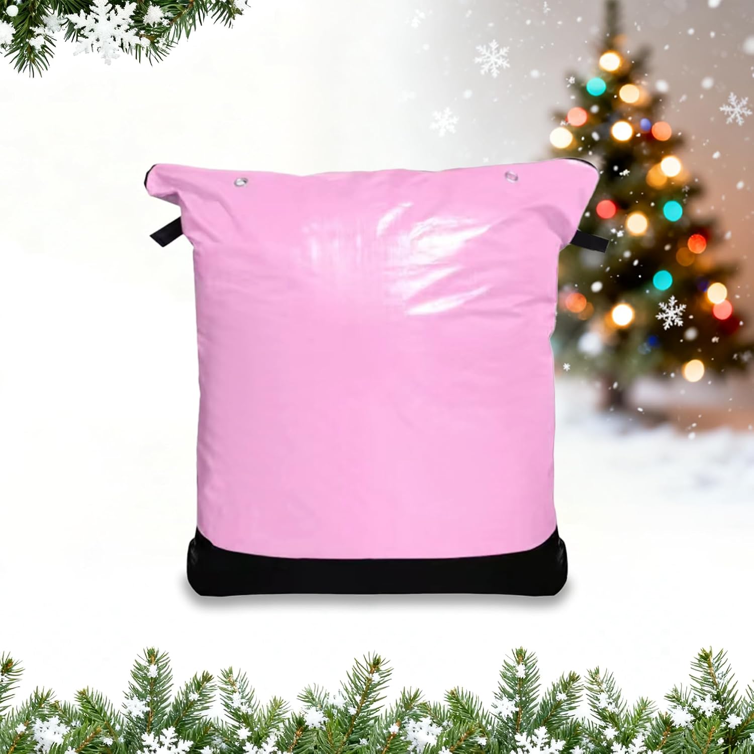 Water-Resistant Gift Bags Storage Bags with 2 Handles Reusable Big Bags, Party Supplies, New Year Celebration,39" x 47",Pink