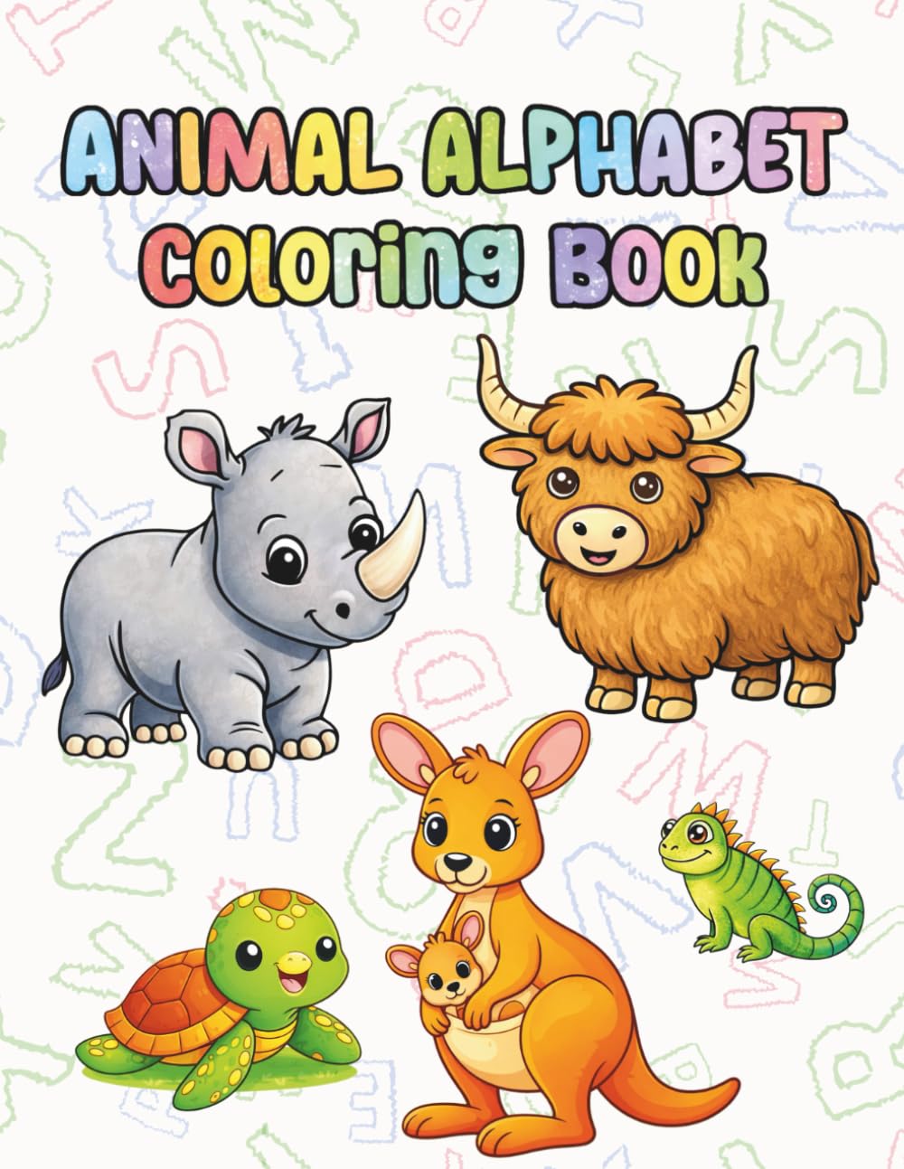 Animal Alphabet Coloring Book: A–Z Coloring Book to Learn Letters & Animals
