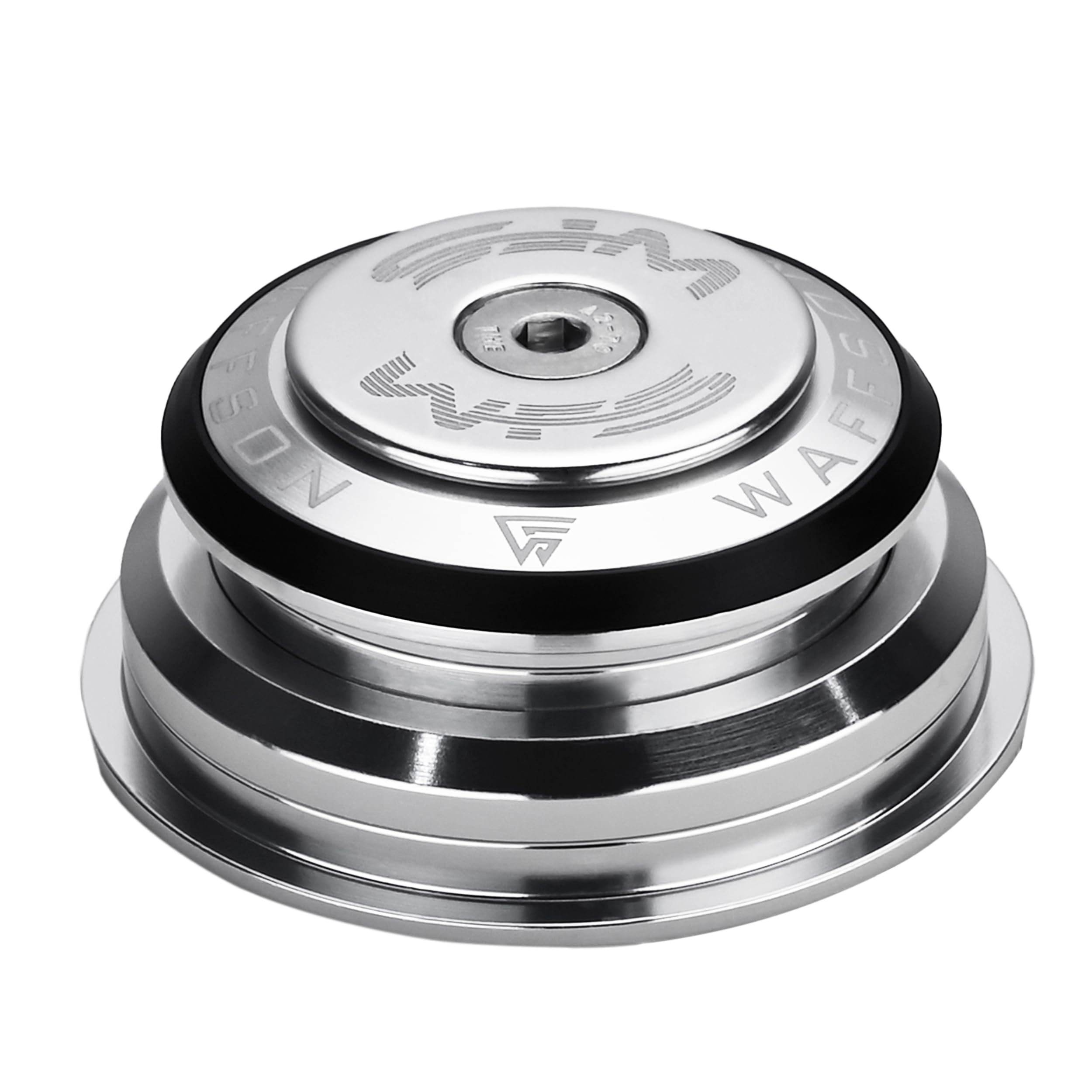 WFS HY713 1-1/8" to 1-1/2" Tapered Semi-Integrated Headset Set for Tapered 44 to 55.9mm Head Tubes - CNC Aluminum Alloy, Threadless, Precision Sealed Bearings for MTB Mountain/Road/City/BMX Bikes