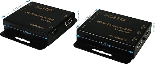 Miniatura 2 de ViewHD Extensor HDMI avanzado de perfil bajo sobre 164.0 ft / 164 pies Cable Ethernet único con bucle local | Extensor IR | Características POE de