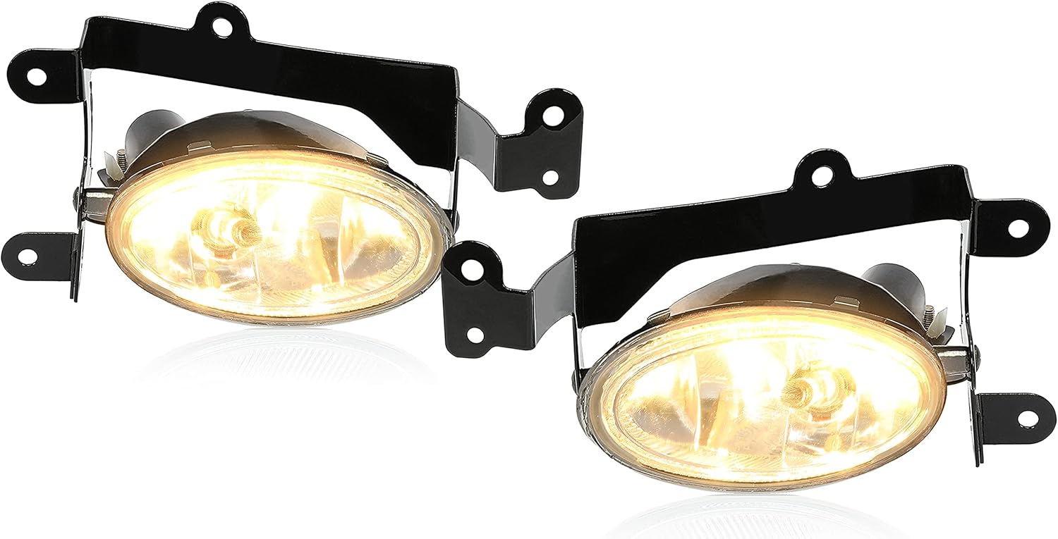 HECASA Fog Lights Compatible with 2006-2008 Honda Civic Coupe & Civic Si Front Bumper Driving Fog Lamps w/Switch Pair Replacement for 08V31SVA111 (Clear Lens)