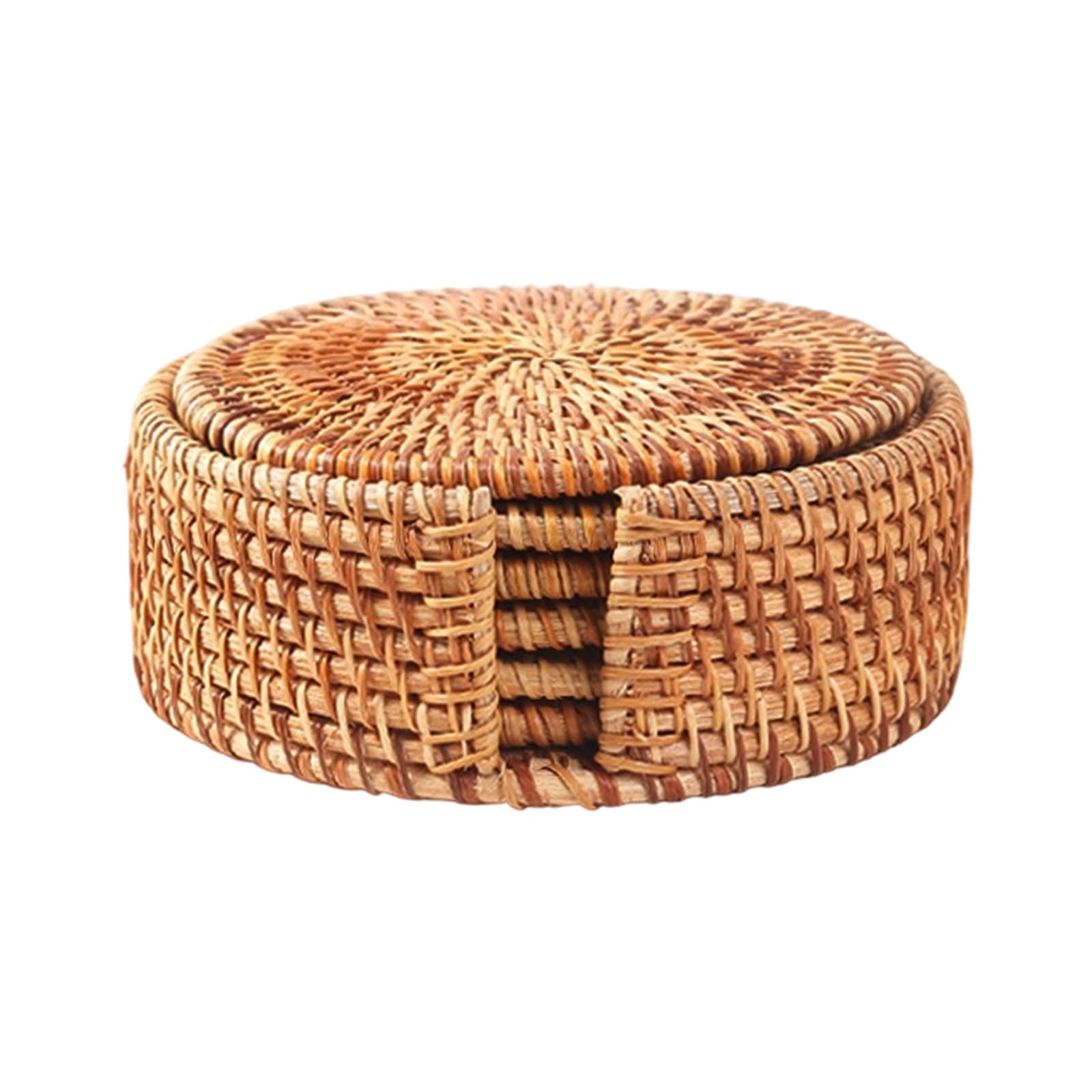 Natural Fiber Rattan Coasters Heatproof Placemat for Dining Tables Slip Resistant Washable Kitchen Accessories Waterproof Dining Table Coasters
