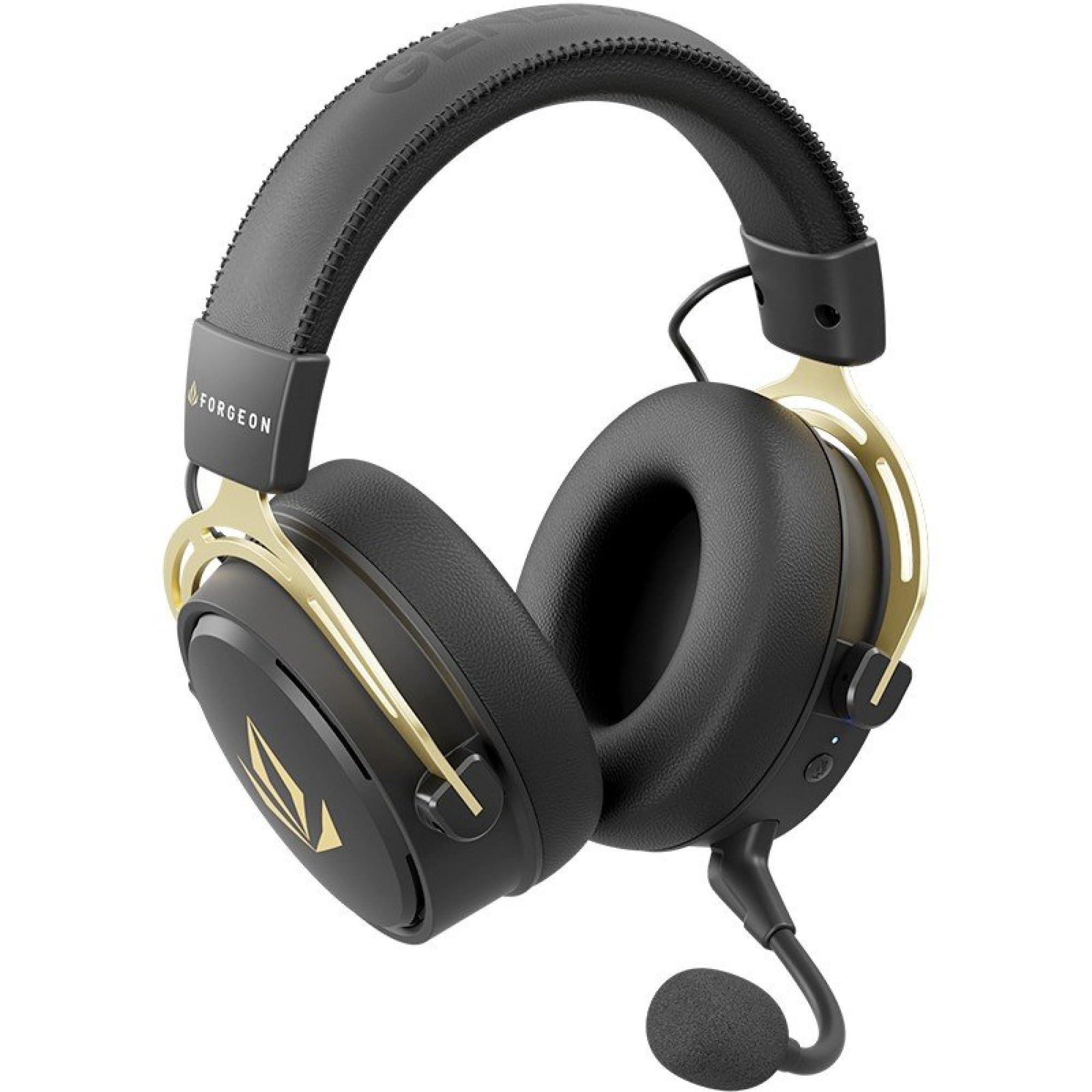 Forgeon Auriculares Gaming Inalámbricos General para PC, PS5, PS4, Xbox y Switch, Sonido Envolvente, Micrófono Extraíble, Batería de Larga Duración, Diseño Ergonómico, Negro