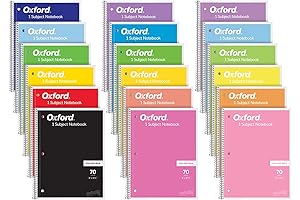 Oxford 1 Subject Spiral Notebooks Bulk 18 Pack