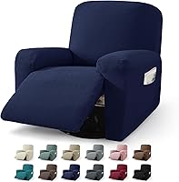 Vista 18 de JIVINER 5 Piezas Fundas Elásticas para Sofá Reclinable Funda para Sofá Reclinable con Parte Inferior Elástica Jacquard Ajustada Reclinable Funda