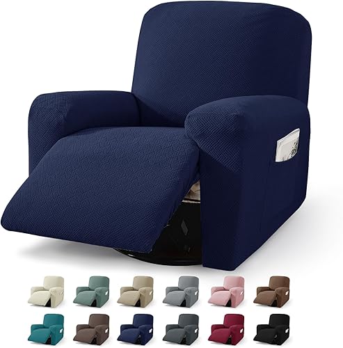 Miniatura 18 de JIVINER 5 Piezas Fundas Elásticas para Sofá Reclinable Funda para Sofá Reclinable con Parte Inferior Elástica Jacquard Ajustada Reclinable Funda