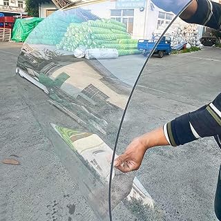 Transparent Polycarbonate Panel Plastic Roofing Sheets,1mm Thick UV Resistant Daylighting Panels,Clear Acrylic Glass Sheet,Greenhouse Roof Replacement Panels,W×L-0.6x4m