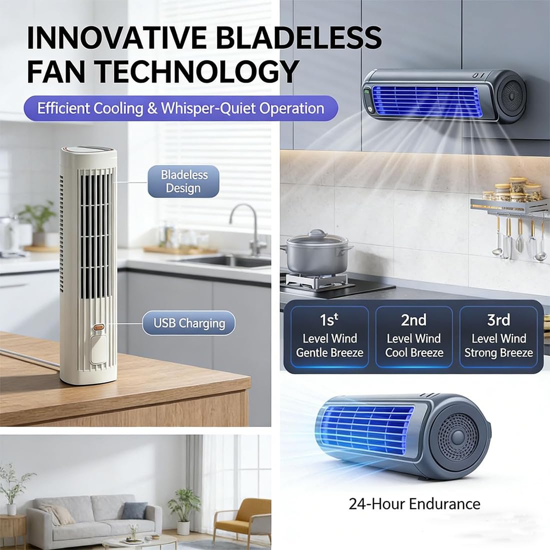 Solyball Cooling Ace, Condizionatore D'aria Portatile Solyball Cooling Ace, Senza Foratura, 3 Velocità, Ultra Silenzioso, Efficiente Dal Punto Di Vista Energetico, Raffreddamento Ad Alta Velocità (#A)