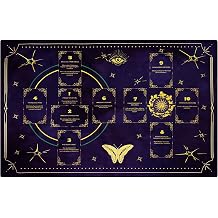 Knana Altar Cloth Purple Butterfly Tarot Mat Tarot Cloth for Reading with Celtic Cross Pattern