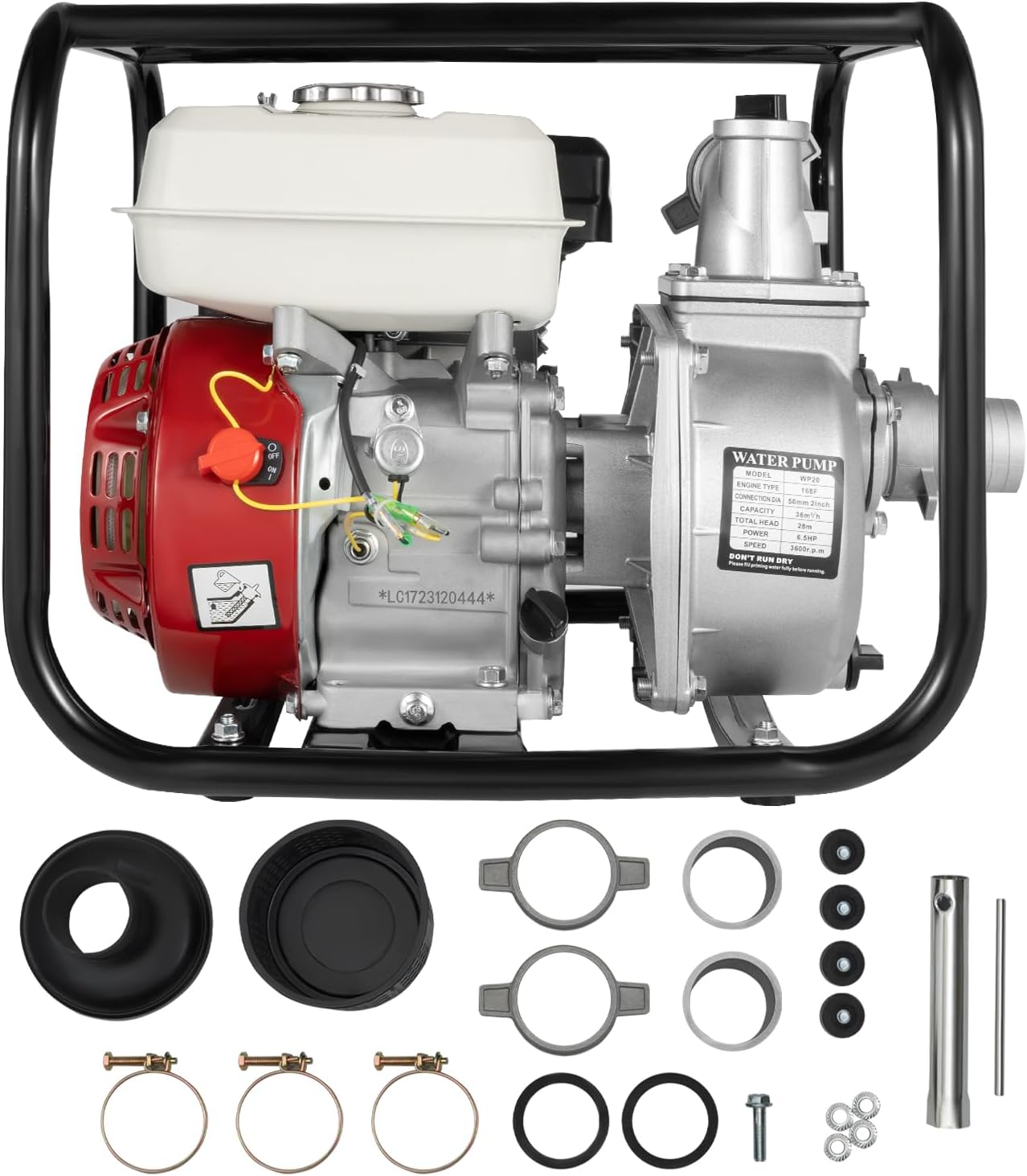 - 49cc 2 Stroke Engine Motor Single Cylinder Air-cooling Engine with Fuel Tank for Mini Bike, Dirt Bike, ATV, Scooter, Pull Rope Start, Electronic Ignition, Silver