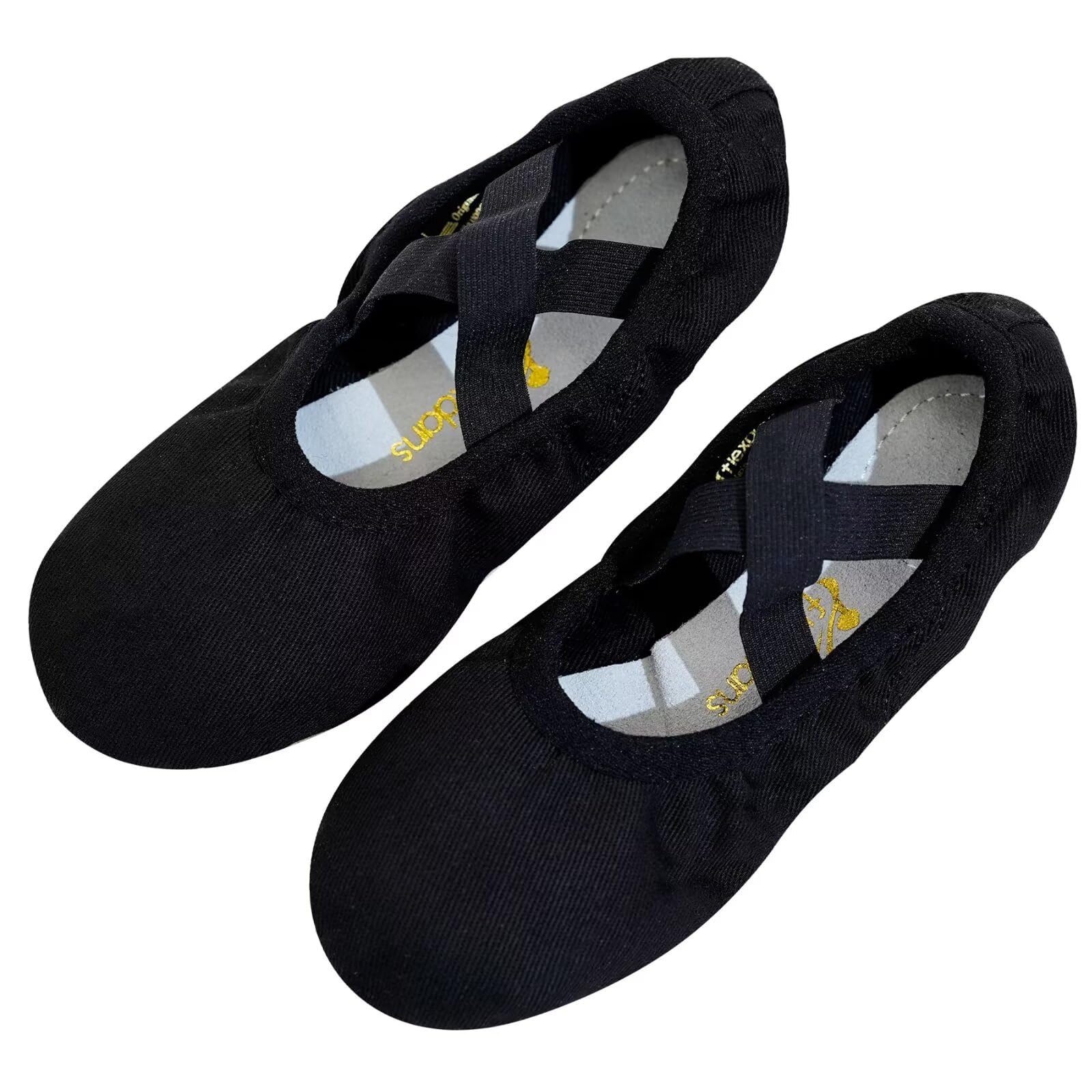 Zapatillas de Ballet Lona Altamente Elástica Dance Zapatos, Suela Partida de Cuero Calzado de Danza, Zapatillas de Ballet para Niña y Mujer