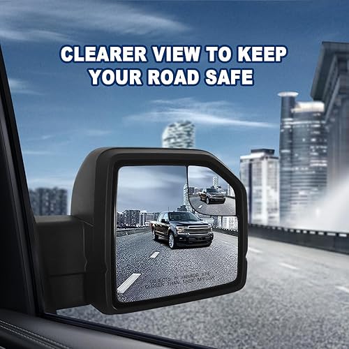 Miniatura 8 de Espejo para puerta lateral izquierda del conductor con vidrio de punto ciego para Ford F150 2015-2020 sin luz de señal de giro no calentada (3