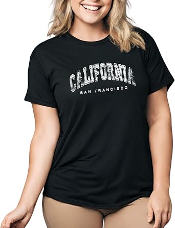 Womens Graphic Tees Letter Print Summer Tops Vintage Short Sleeve Casual T Shirts