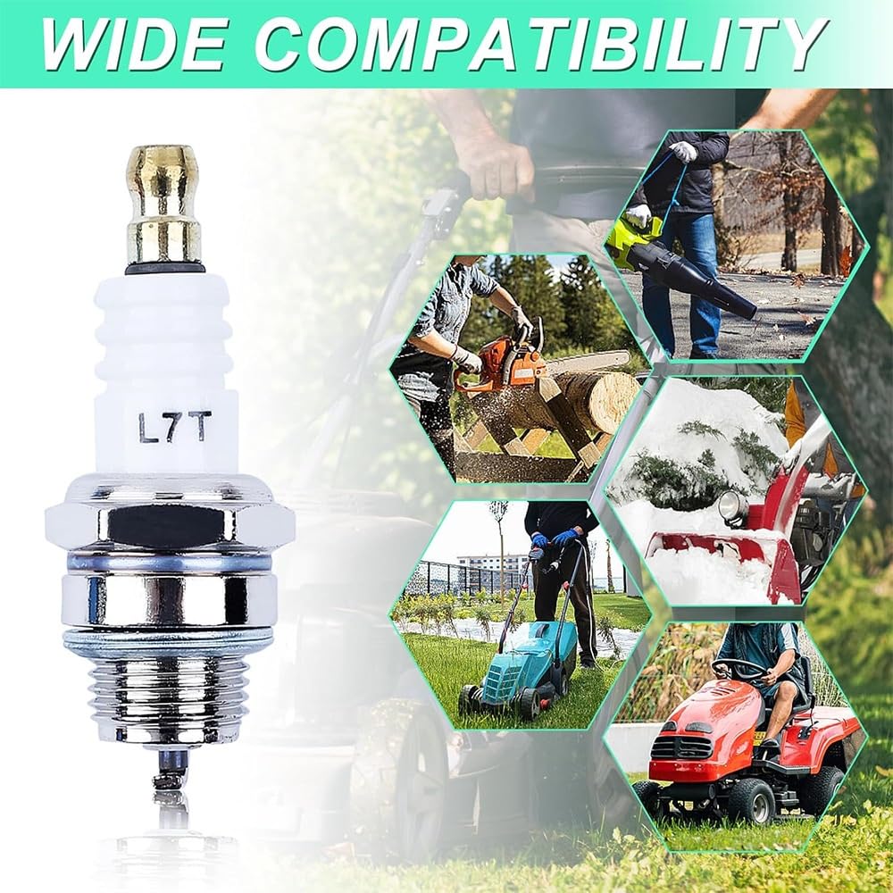 Bujía de Repuesto for BPMR7A L7T for CJ8 RCJ6Y RCJ7Y, Compatible con Motores de Motosierra y cortacésped.(10PCS)