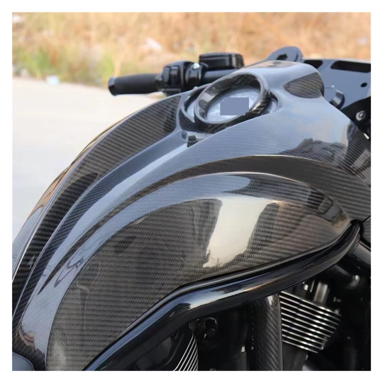 Amazon | オートバイカーボンファイバーエアボックスカバーフェア