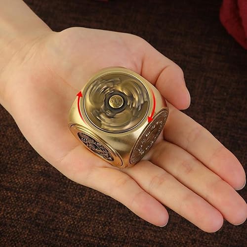 Miniatura 4 de Juguetes antiestrés para adultos, juguete giratorio de metal antiansiedad, juguete portátil de metal, cubo para ansiedad, juguetes de escritorio