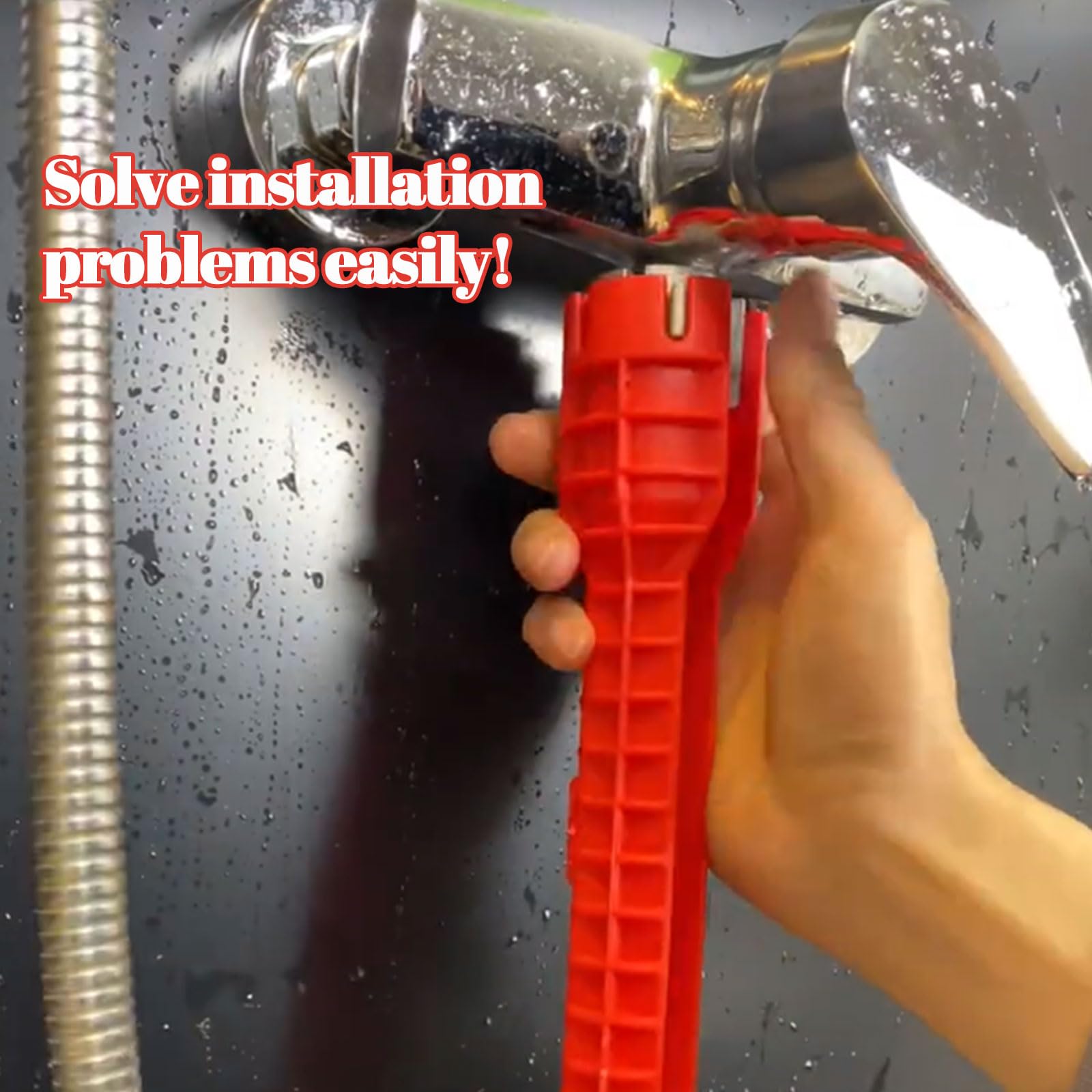 Kit Chiavi A Bussola Extra Lunghe Per Montaggio Rubinetti - Set 4 Pezzi Con Perno Girevole - Foto 5