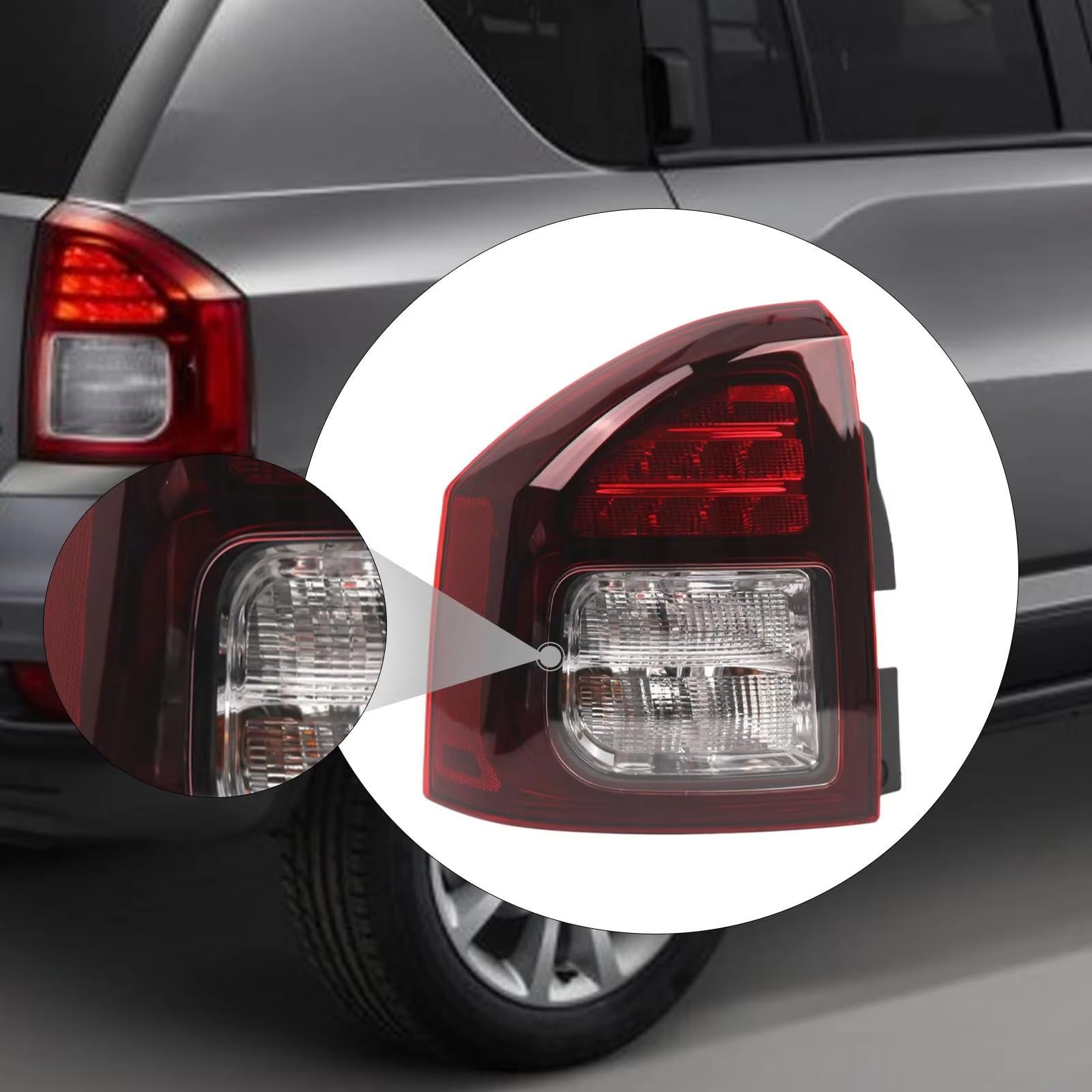 Compatible Con Jeep Para Compass 2014 2015 2016 2017 Conjunto Luz Trasera Izquierda Accesorios De Coche OEM:5272909AB 5272909AA CH2800204