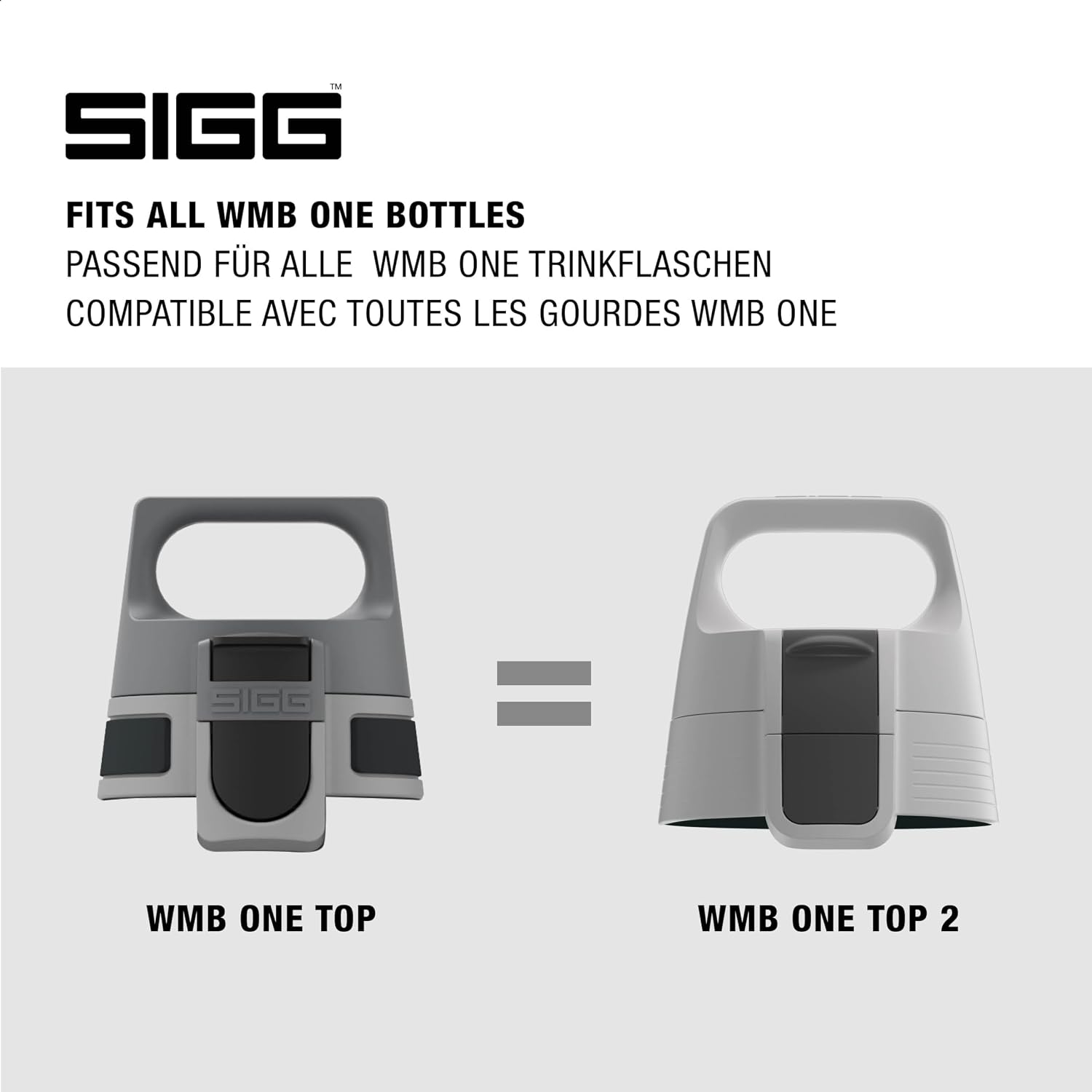 SIGG WMB ONE Top Blue Closure (One Size), Replacement Spare Part for SIGG Drinking Bottle, One-Handed & Leak-Proof Closure Cap