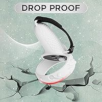 Vista 4 de (1 Pair) Orzero Silicone Controller Cover Compatible for Quest 2, Anti-Throw Soft Protective VR Gaming Headset Handle - White