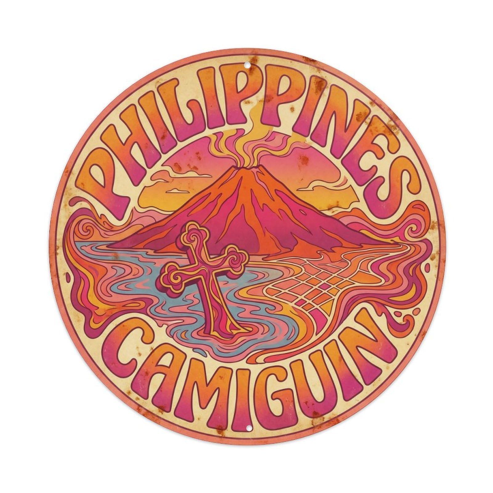 Philippines Camiguin Island Tropical Sunset Sky Metal Tin Sign