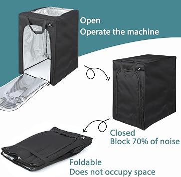 Sound Cover for Ninja Creami, Blender Noise Cover, Blocks 70% Noise,Waterproof, Fireproof, Foldable Quiet Dust Cover for Most Blenders/Ice Cream Maker