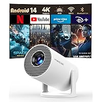 Mini Proiettore 4K Supporta, Smart Projector 5G WiFi 6 BT 5.4