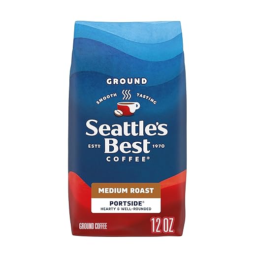 Seattle’s Best Coffee, Medium Roast Ground Coffee, Portside, 100% Arabica, 1 Bag (12 oz)