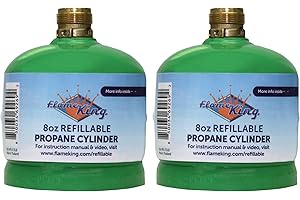 Flame King Refillable 1/2LB Propane Cylinder Tank