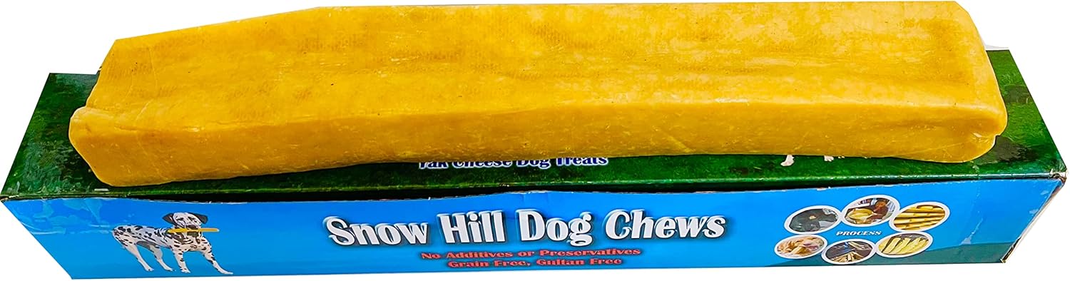 Snow Hill Himalayan Yak Cheese Dog Chews 11.5-13 Oz Double Extra Monster Natural Healthy Organic Dog Treats Yak Cheese Golden Bone Snacks Keeps Dogs Busy - Handmade Yak Treats