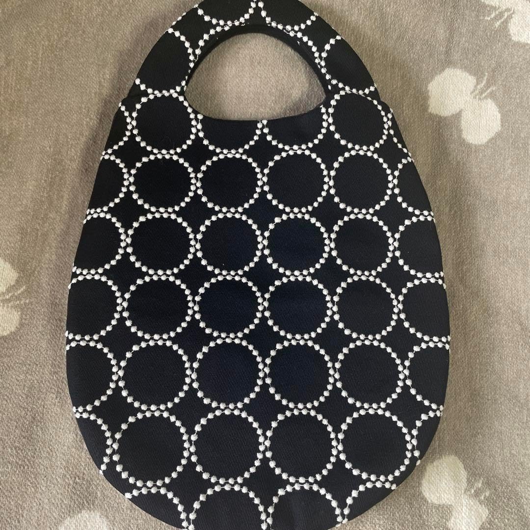 ミナペルホネン エッグバッグ frost garden ネイビー レア mina perhonen