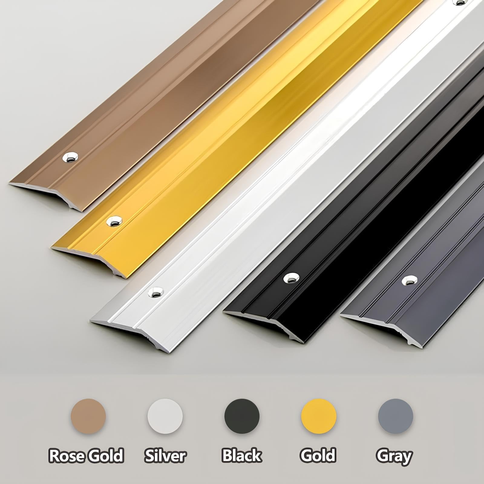 80-150cm Rampe de Seuil Aluminium, Barre de Seuil Rattrapage de Niveau