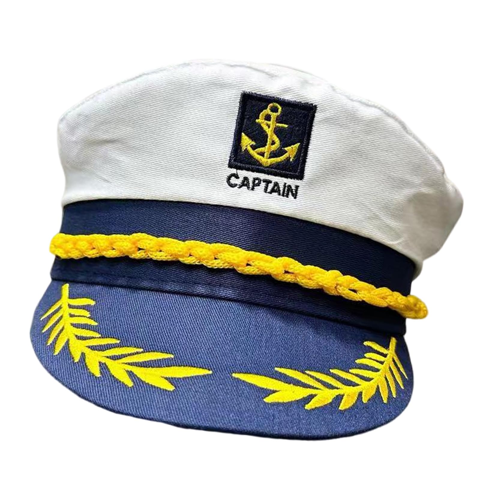 MICFENY Women Adjustable Captain Sailors Hat Breathable Polyester Lightweight For Daily Outings