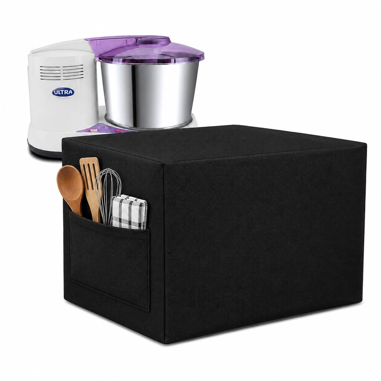HIDAYAH Dust Proof Water Resistant Kitchen Wet Grinder Cover for 2 Litre Table Top Ultra Perfect S | Ultra Perfect Plus - Black-image-20