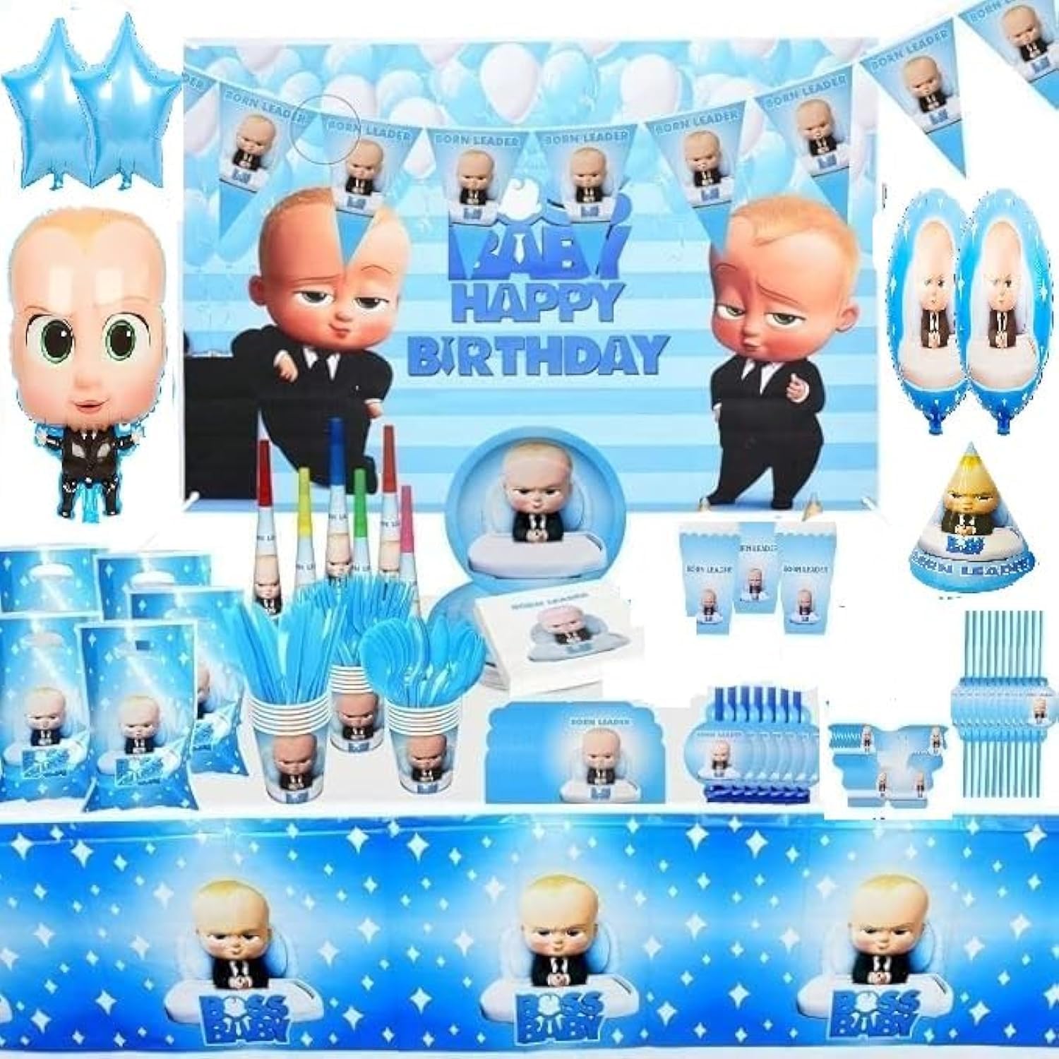 baby boy birthday supplies, baby party suppliesbackdrop, baby birthday theme decoration boy supplies plates,baby theme party