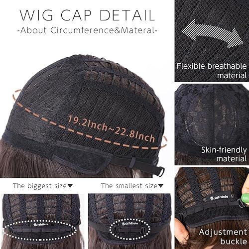 Miniatura 6 de BRIGHT LELE - Pelucas de cabello sintético para mujer, peluca de pelo sintético para fiesta diaria Cosplay TF1704-TMB