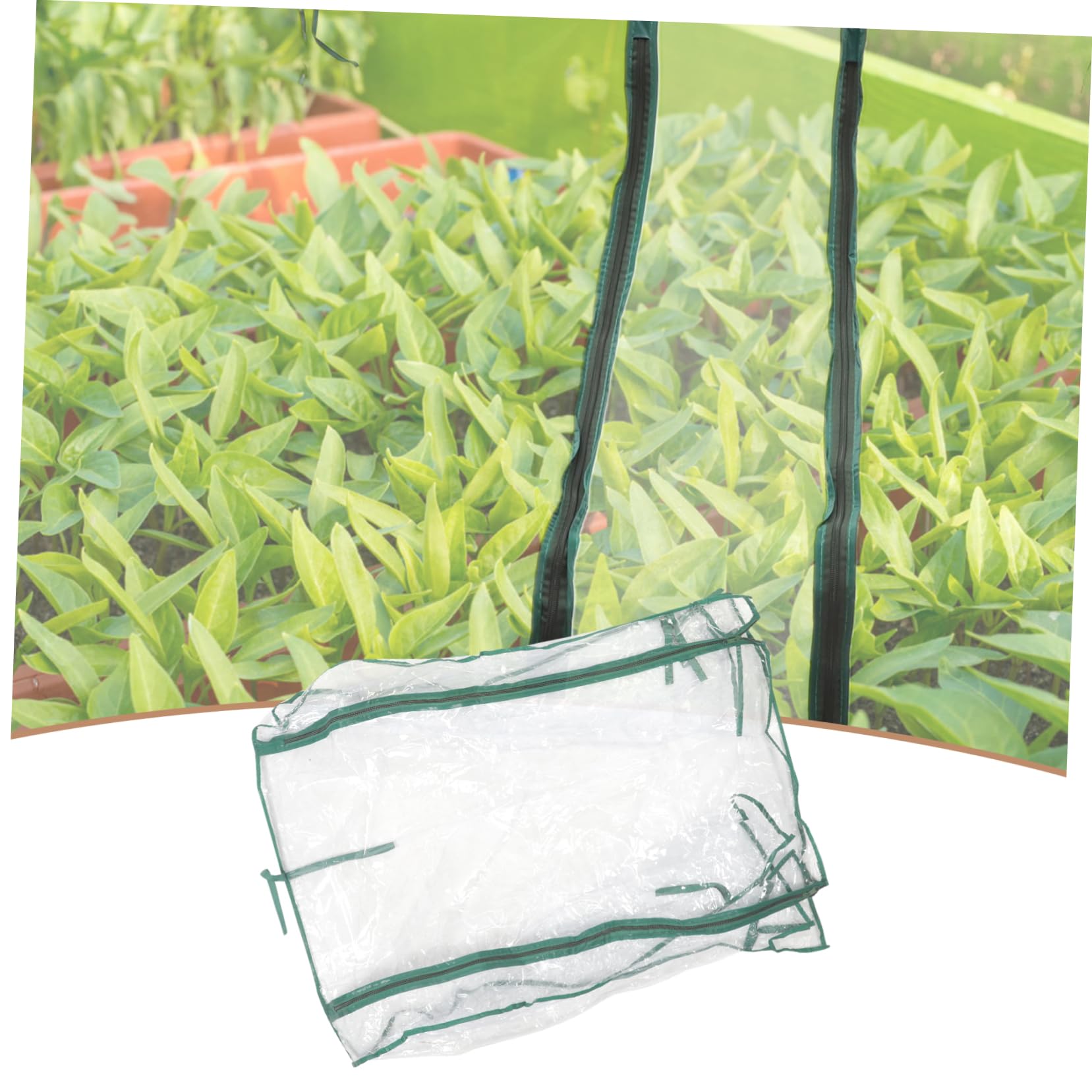 Cubierta de Repuesto para Invernadero de Jardín, Plástico Plegable | Ligera y Portátil, para Plantas, Ambiente Cálido y Húmedo, Accesorio de Jardín Exterior