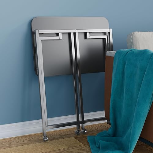 Miniatura 4 de 4NM Escritorio plegable pequeño de 33.5 pulgadas con bolsa de almacenamiento, escritorio de computadora para computadora, escritorio de oficina en