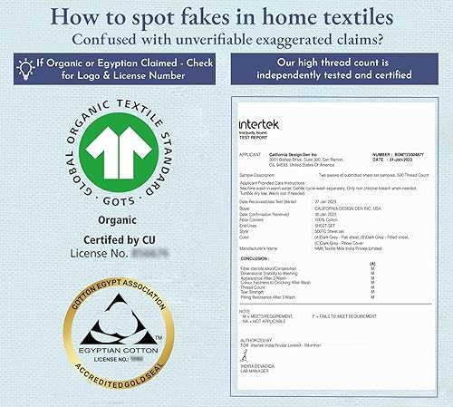 Miniatura 5 de California Design Den - Juego de sábanas de 500 hilos