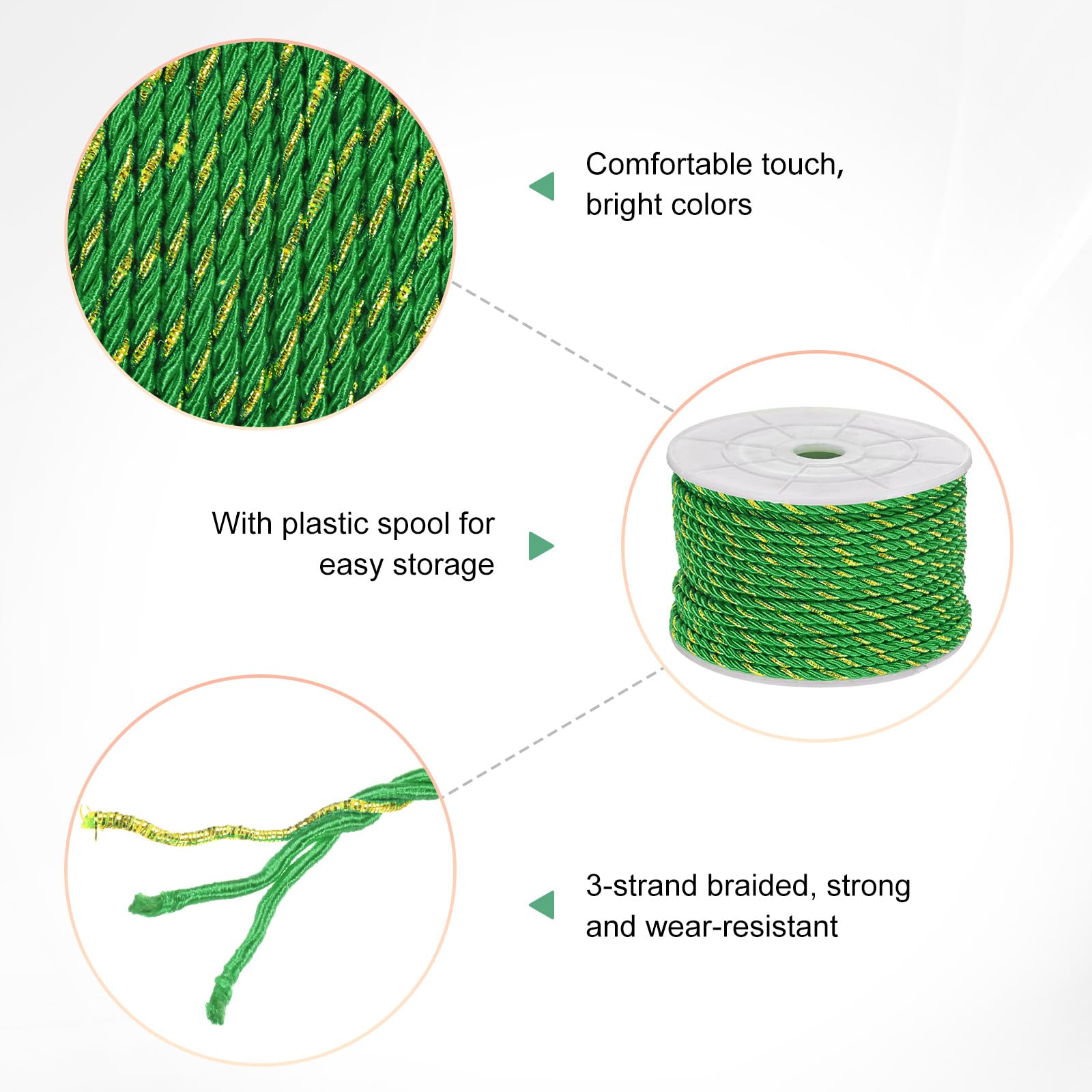 M METERXITY 22 Yards Twisted Rope Trim - Image 2