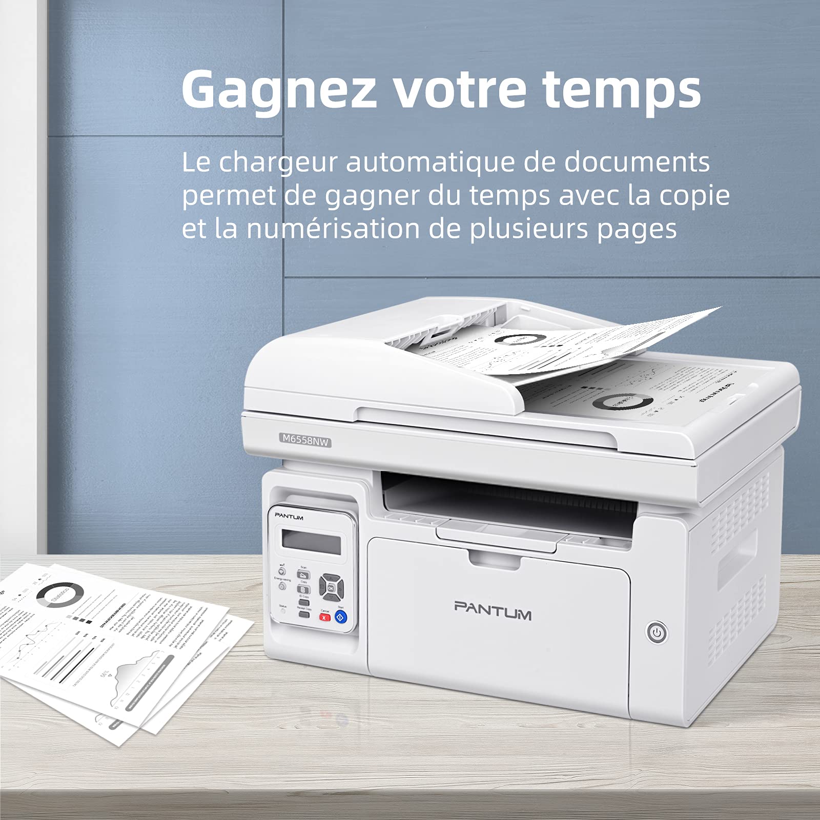 Imprimante Multifonction Laser Xerox B225dni - Noir Et Blanc 34ppm - WiFi, Recto-Verso - Pour Bureau Ou Télétravail