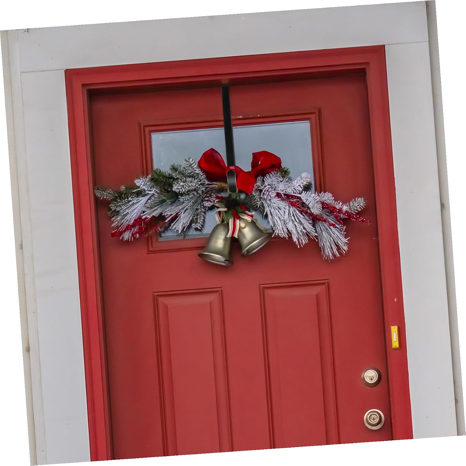 Metal Christmas Wreath Hanger Double Sided Over The Door Hangers Hooks