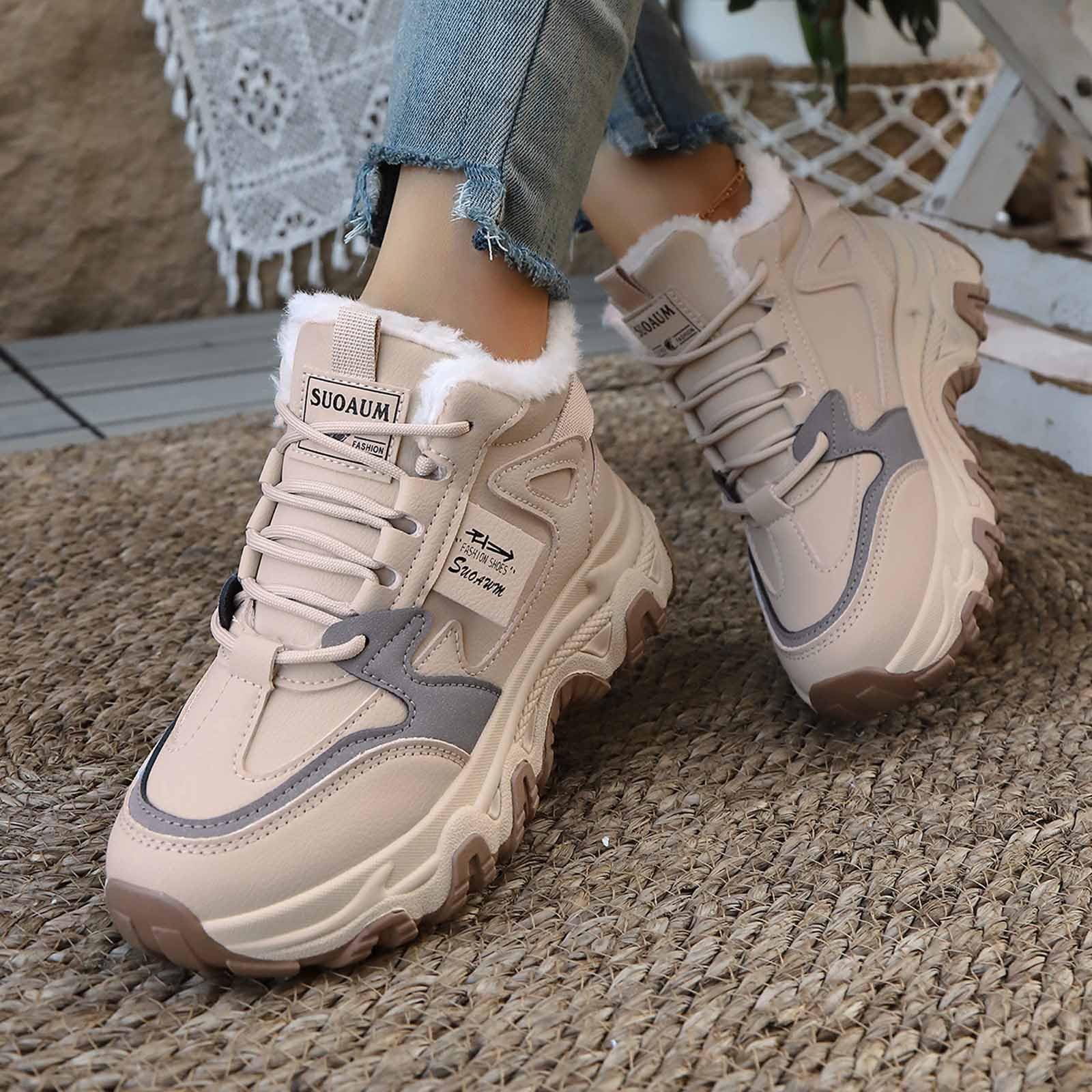 Générique Botte Femme Bottines Hiver Bottes Neige Echarpe Triangle Chaussure Ski Femmes Chaussures Pieds Larges Mollets Fins De Fourrées Après Homme Boots Écharpe Polaire Bottine Grande Imperméable