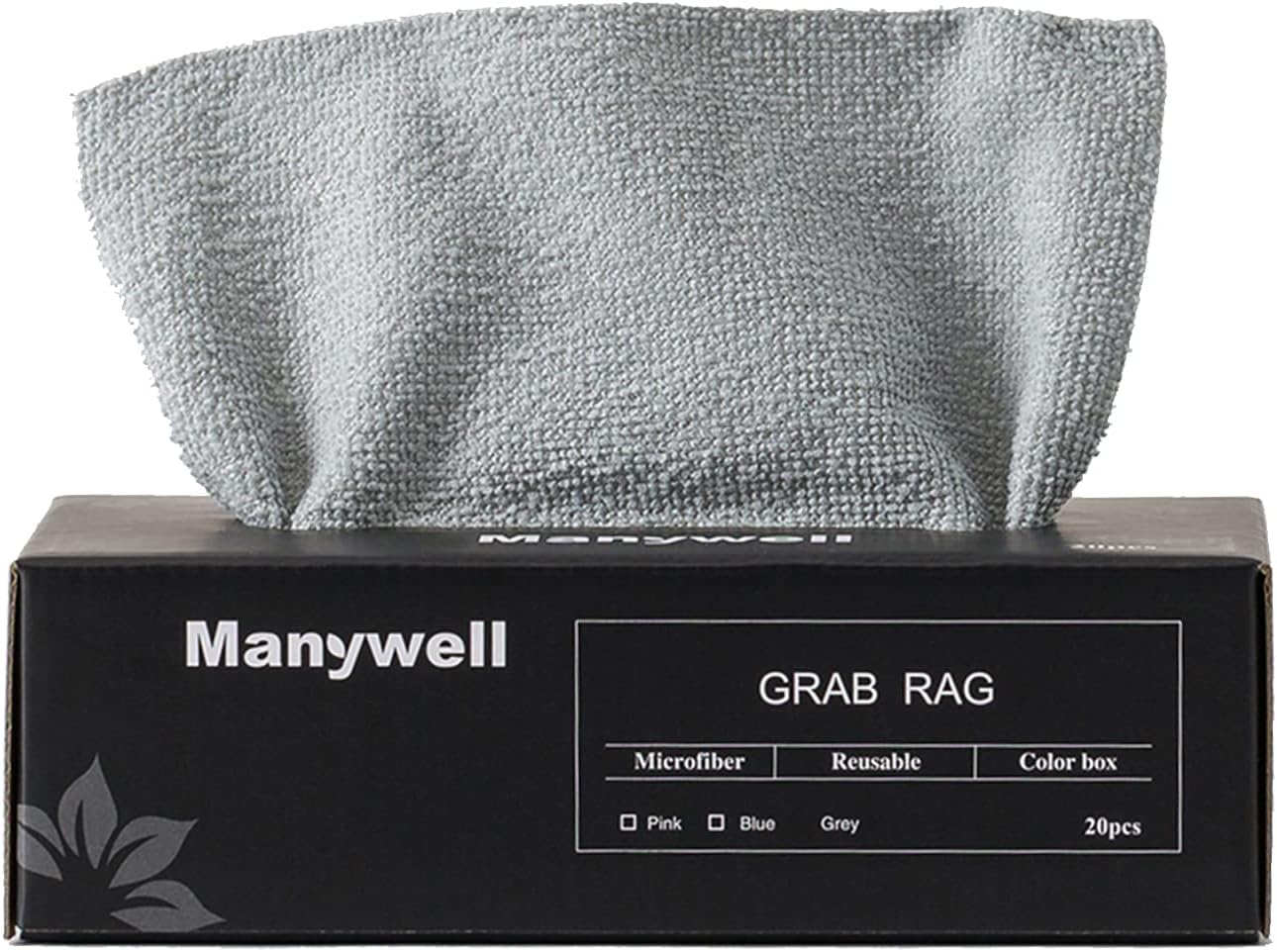 RONGCHUANGCleaning Cloths Reusable Lint Free Towels Washable Strong Water and Oil Absorption Microfiber Rags Multi-Purpose Towel in A Box for Kitchen,Dish,Housekeeping,Window,Car,20PCS