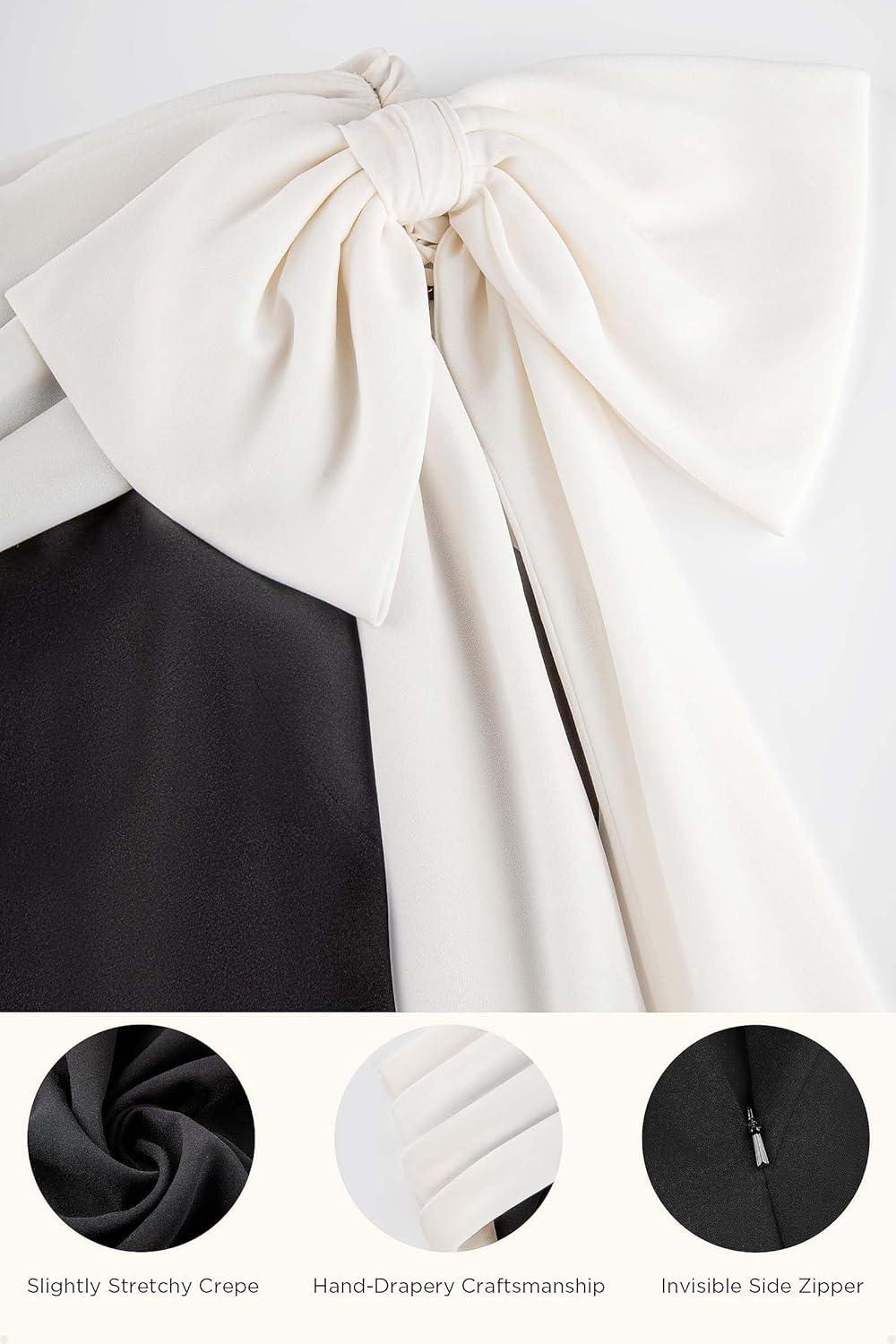 BABEYOND Formal Dress for Women - Plus Size Black Prom Dress One Shoulder Evening Dresses Cocktail Gown for Wedding Guest - Image 4