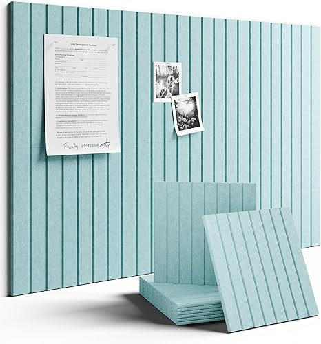 Miniatura 18 de FLUXYNARA - Tablero de anuncios de fieltro 48 x 36 pulgadas, alternativa al corcho, paquete de 12, 70 lengüetas adhesivas, panel de pared grueso