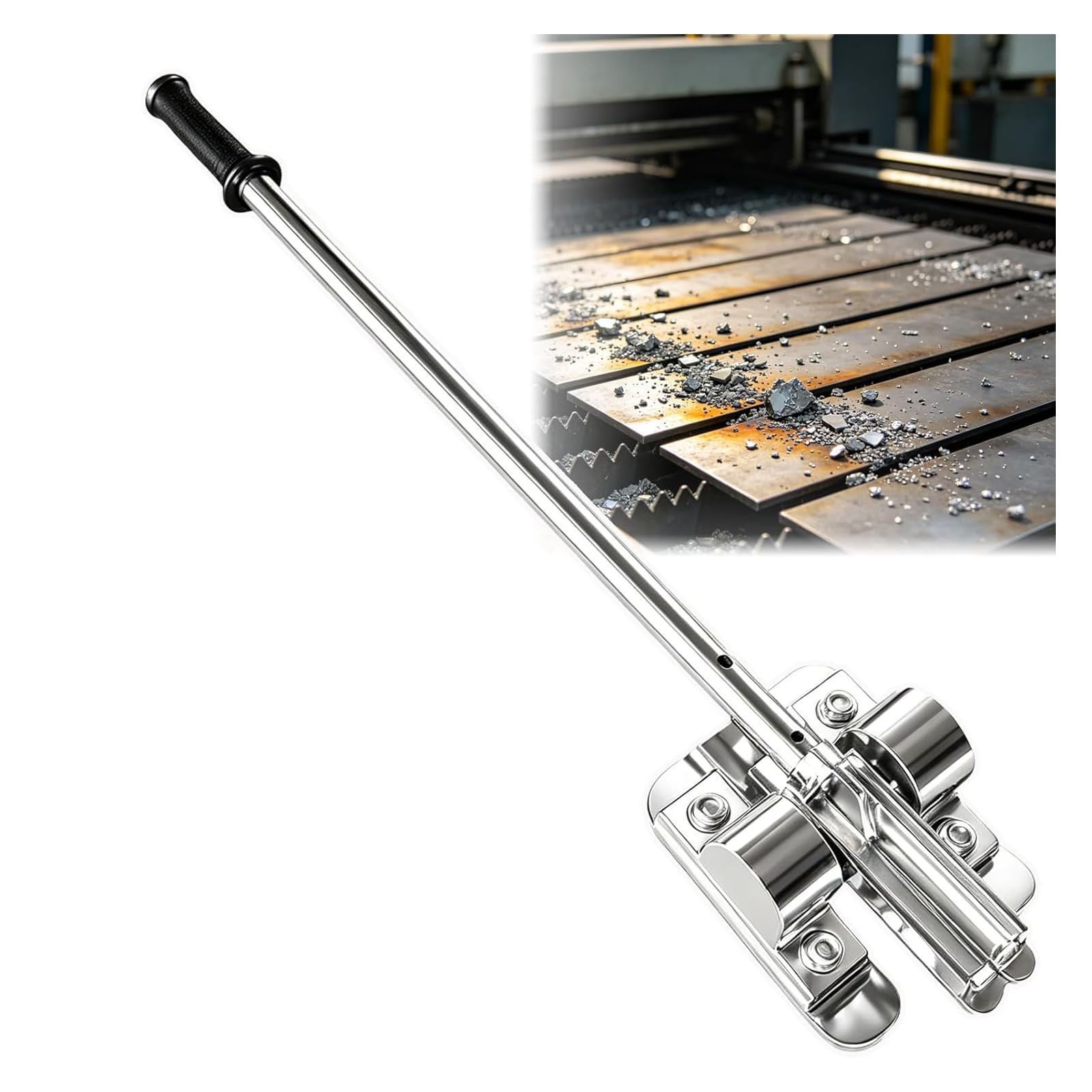 Eliminador de escoria manual, adecuado para soldadura industrial. 8mm | Eliminador manual de escoria de soldadura; eliminador de escoria de corte térmico con varilla de extensión