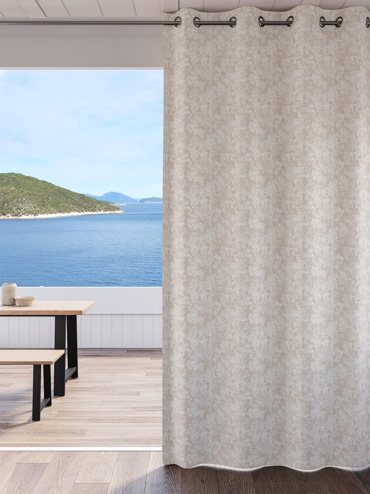 DDECOR - Pack of 1 Piece of 9FT Long Door Room Darkening Curtain, Beige-picture-29