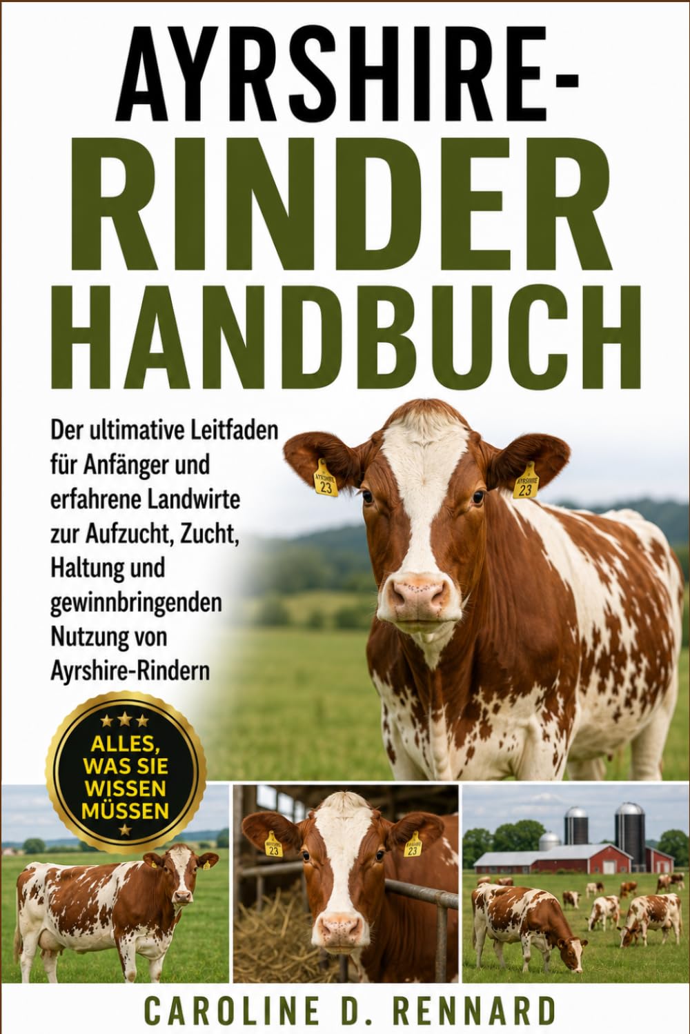 AYRSHIRE-RINDERHANDBUCH: Der ultimative Leitfaden für Anfänger und erfahrene Landwirte zur Aufzucht, Zucht, Haltung und gewinnbringenden Nutzung von Ayrshire-Rindern