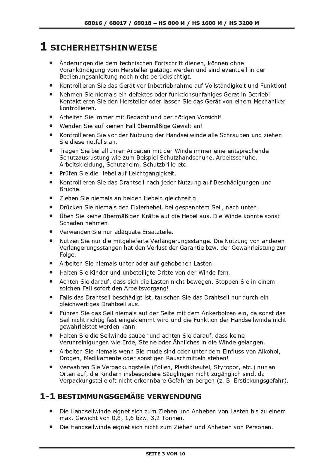 DEMA Handseilwinde 800 kg – Robuster Handseilzug | Handhebelzug | Seilwinde für Werkstatt & Anhänger